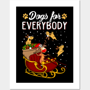 Dogs Ugly Christmas Sweater. Dogs For Everybody Matching Sweatshirts. Posters and Art